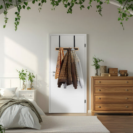 Over Door Coat Rack with 6 Hooks for Hallways