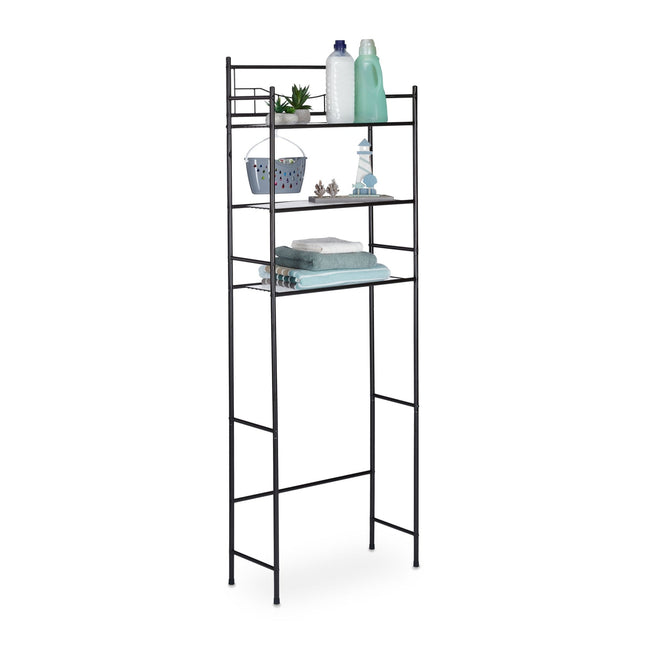 Metalen plank boven het toilet, 3-laags badkamerorganizer