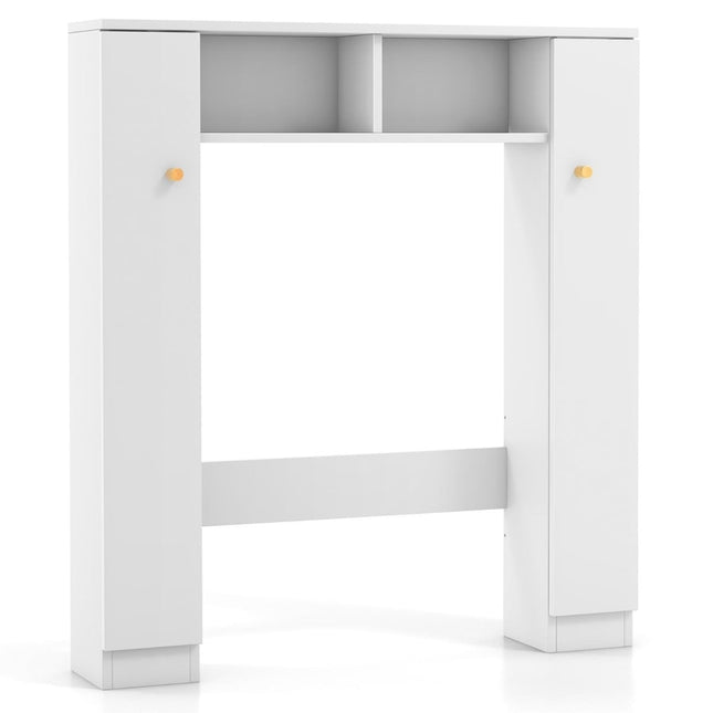 Opbergkastje boven het toilet, verstelbare planken, wit