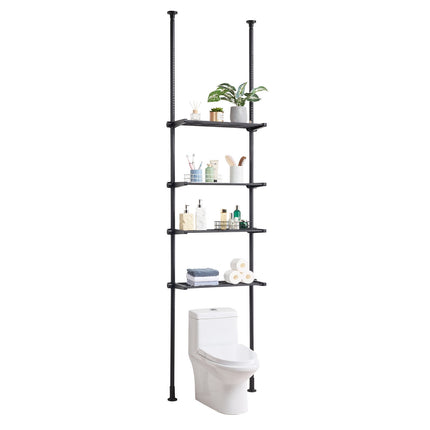 Over-Toilet Storage Rack, 4-Tier Adjustable Steel