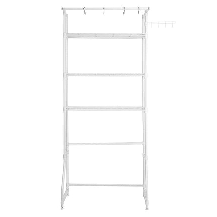 Over Washer Dryer Storage Shelf, 3-Tier with Rod Hooks