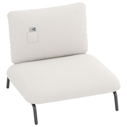 Nadměrné designové křeslo, široký sedák, nosnost 250kg, béžové