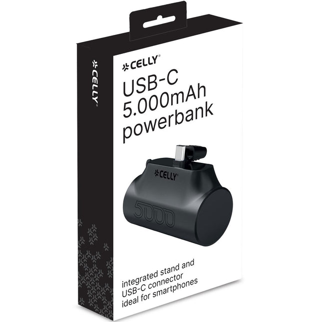 PBC5000 kompaktní powerbanka s konektorem USB-C 5000mAh černá
