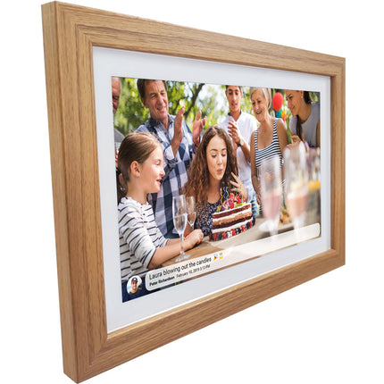 PFF-1543LW 15.6” FULL HD digitální Wi-Fi fotorámeček s fotosoftwarem FRAMEO a dřevěným rámem