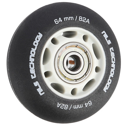 PU 64x24 82A černá kolečka a ložiska ABEC-9, sada