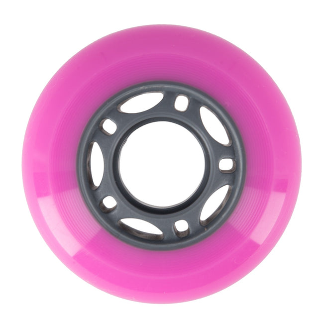 PU 64x24 82A růžová kolečka na skateboard, sada 4 ks