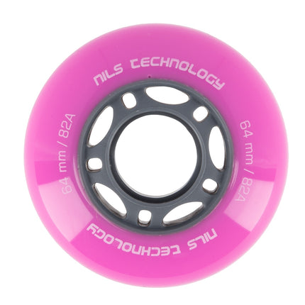 PU 64x24 82A Pink Skateboard Wheels, Set of 4