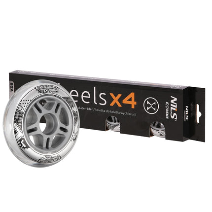 PU 82A průhledná kolečka na skateboard, 90x24mm, 4 ks