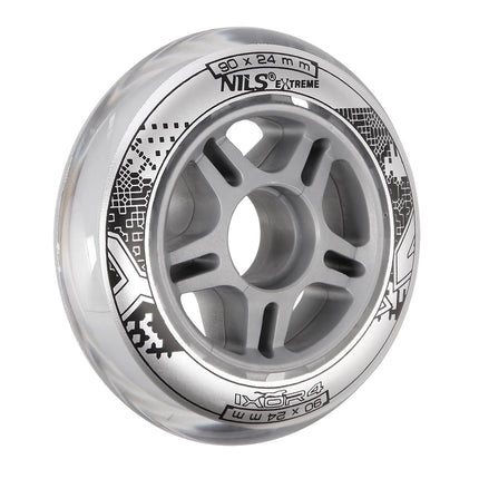 PU 82A průhledná kolečka na skateboard, 90x24mm, 4 ks