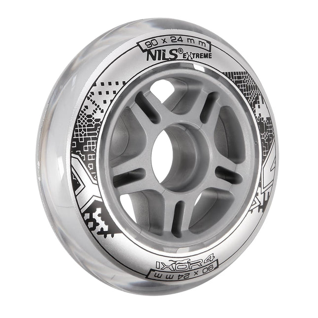 PU 82A průhledná kolečka na skateboard, 90x24mm, 4 ks