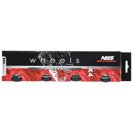 PU Black 82A Skateboard Wheels, 84x24mm, Set of 4