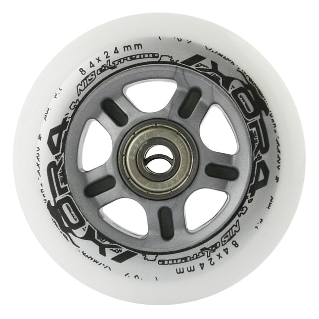 PU černá 82A kolečka na skateboard, 84x24mm, sada 4 ks