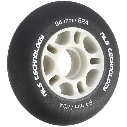 PU Black 82A Skateboard Wheels, 84x24mm, Set of 4
