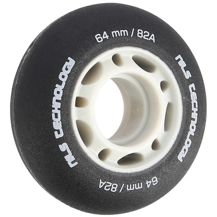 PU černá 82A kolečka, 64x24mm, sada 4 ks