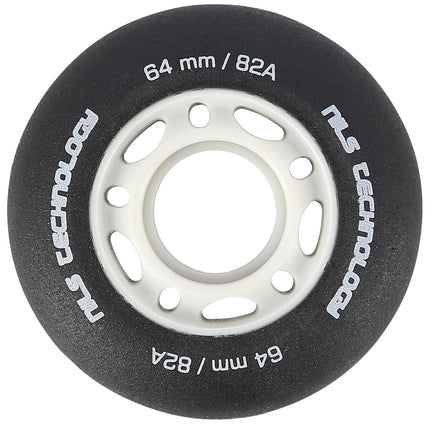 PU černá 82A kolečka, 64x24mm, sada 4 ks