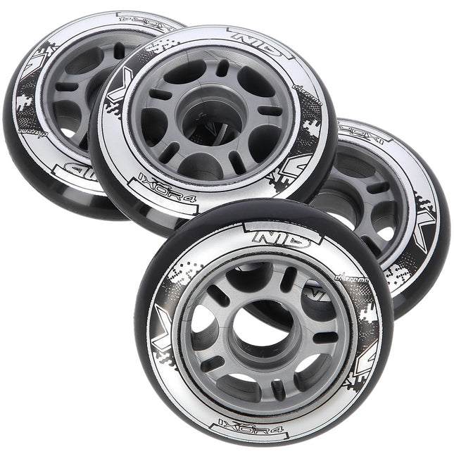 PU kolečka na skateboard 64x24mm 82A černá (sada 4 ks)