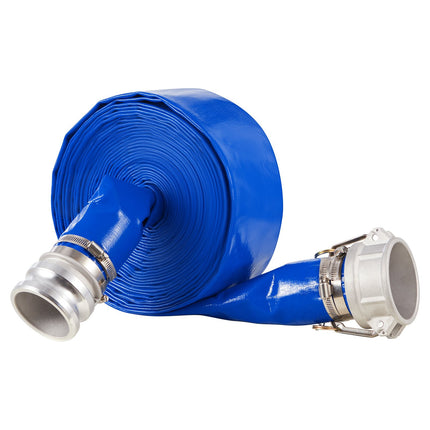 PVC Backwash Hose 3 In x 50 Ft with Camlock and Clamps