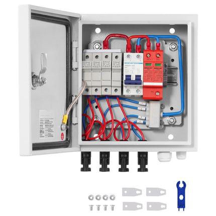 PV Combiner Box, 4-String, IP65, 15A Fuse, 63A Breaker