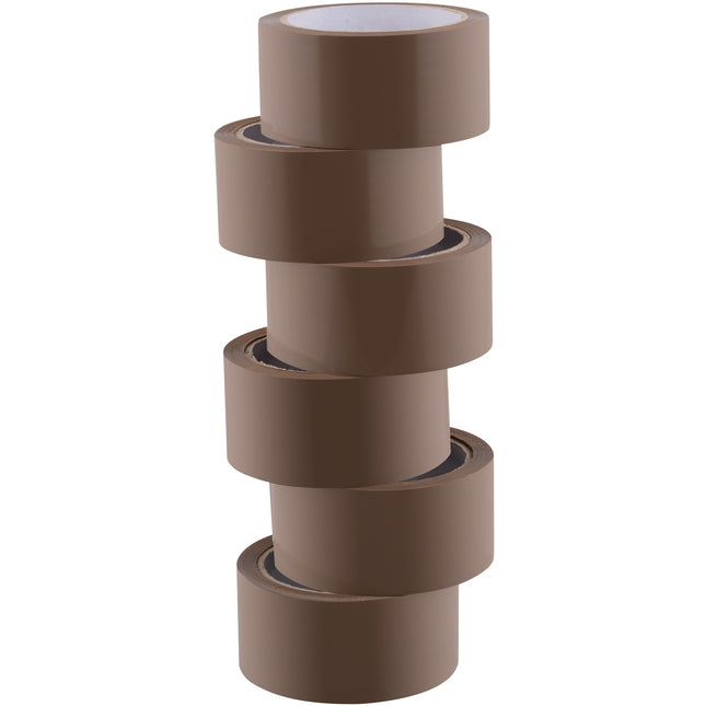 Balicí páska tichá 48 mm x 66 m hnědá, 6 ks