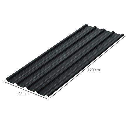 Trapezoidal galvanized roof panels, 129x45 cm, 7 m², weatherproof