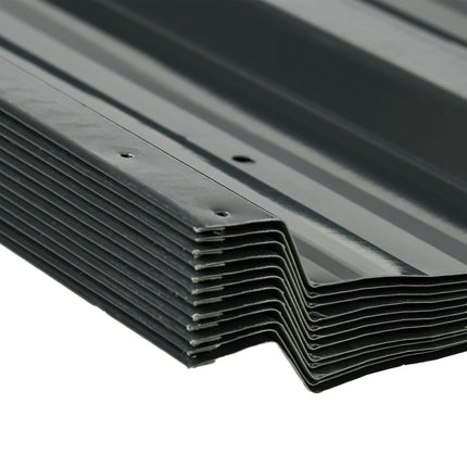 Trapezoidal galvanized roof panels, 129x45 cm, 7 m², weatherproof