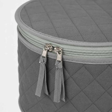 Padded Plate Storage Boxes in 4 Sizes with Felt Dividers, Grey
