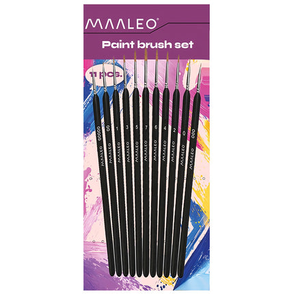 Paint Brushes Set with Stand – 11 Pieces