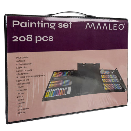 Malířská sada v kufříku - 208 ks Maaleo 21645