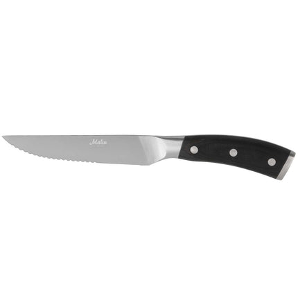 Nože na steak/pizzu z dřeva pakka, sada 4 ks