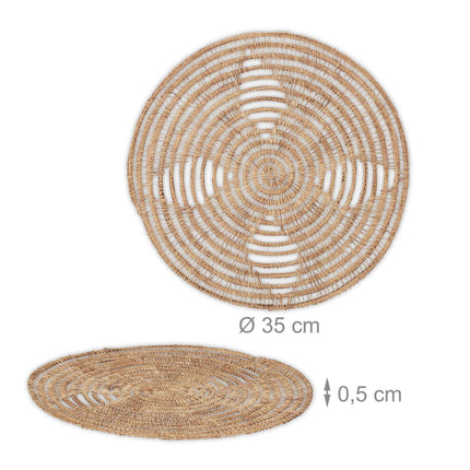 Prostírání z palmového vlákna, sada 4 ks – žáruvzdorné