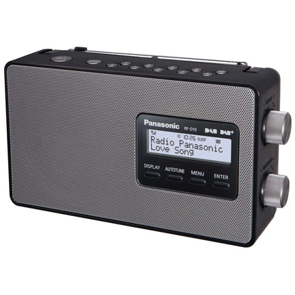 Panasonic DAB+ and FM Radio with RDS and Backlit LCD, 10 cm Speaker, Black