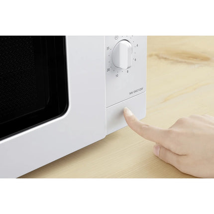 Panasonic Microwave Oven 800 W 20 L with Mechanical Dials, White, 5 Power Levels