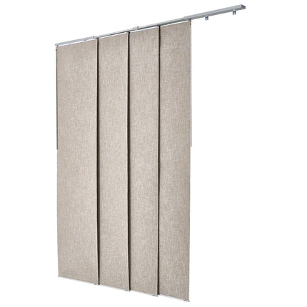 Panel Track Blinds, Blackout, Adjustable 116-218 cm, Brown