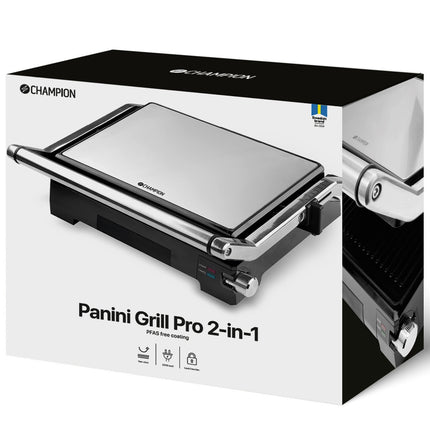 Panini gril 2v1, nerezová ocel, 2000W, bez PFAS