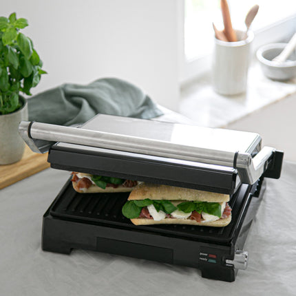 Panini gril Pro 2v1 se stolním grilem 2000W PG300 nerez