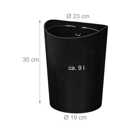 Paper basket in wood look 9 l