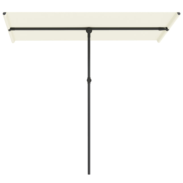 Béžový otočný slunečník, ochrana proti slunci 180°, 150x205 cm