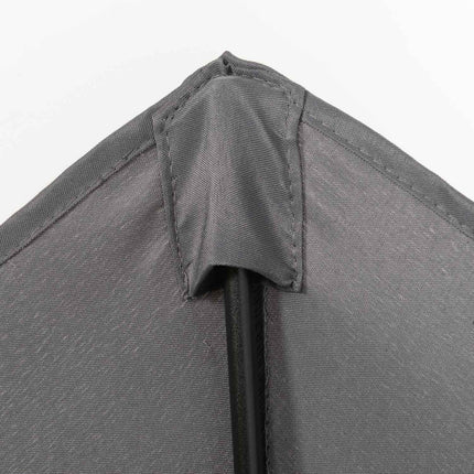 Tmavě šedý šestiúhelníkový slunečník s klikou 196 cm, odolný větru