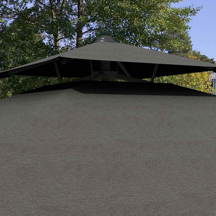 Čtvercový balkonový slunečník, 243cm, UV ochrana, tmavě šedý