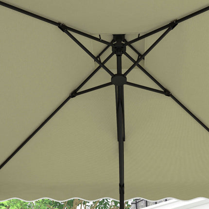 Boční slunečník 243x243cm s UV ochranou a dvojitou stříškou