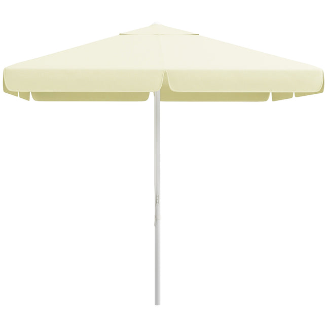Height adjustable 2.5 m Beige aluminum parasol for balcony
