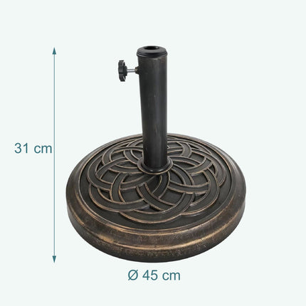 Stojan na slunečník, 12 kg – pro různé velikosti tyčí