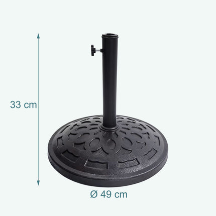 Parasol Base Stand, 14 kg, Fits Various Pole Sizes