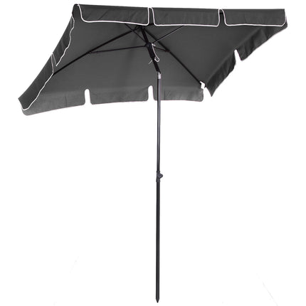 Plážový slunečník s UV ochranou, skládací, šedo-černá