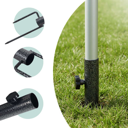 Zemní hrot na slunečník, ocel, nastavitelný 25–32 mm