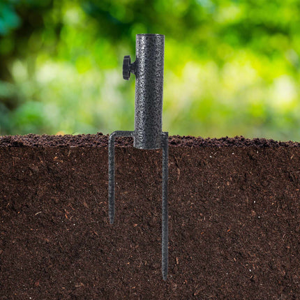 Zemní hrot na slunečník, ocel, nastavitelný 25–32 mm