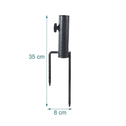 Zemní hrot na slunečník, ocel, nastavitelný 25–32 mm
