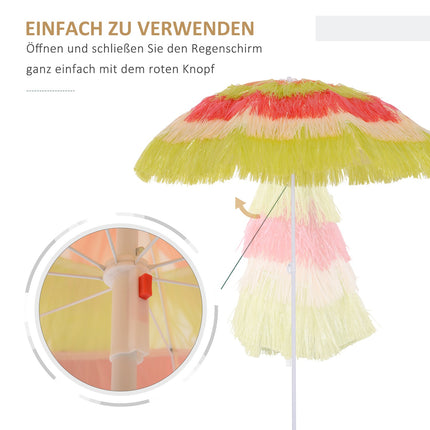 Havajský plážový slunečník - barevný, průměr 160 cm