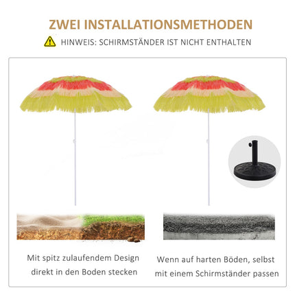 Havajský plážový slunečník - barevný, průměr 160 cm