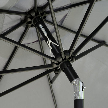 Zahradní slunečník, UV ochrana, průměr 2.66 m, tmavě šedá